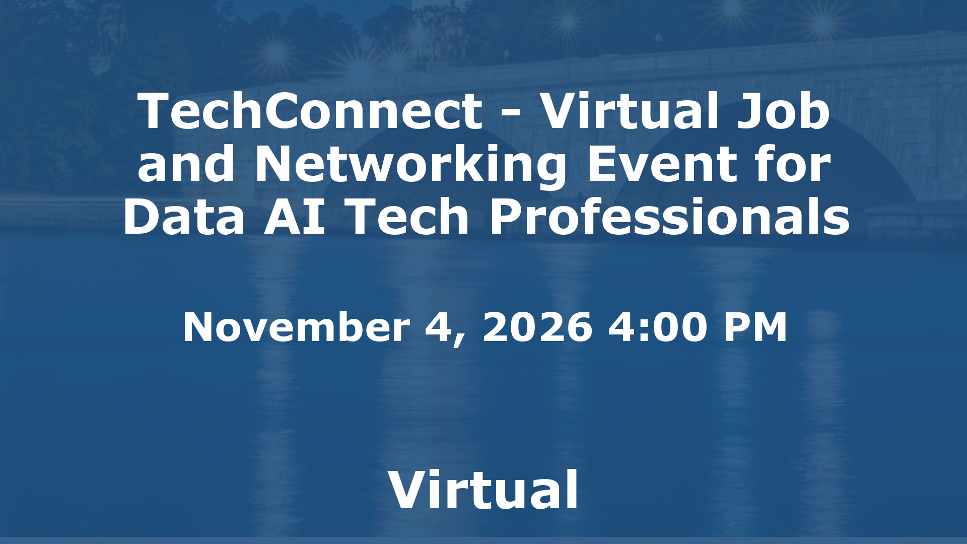 TechConnect - Virtual Job and Networking Event for Data AI Tech Professionals event image